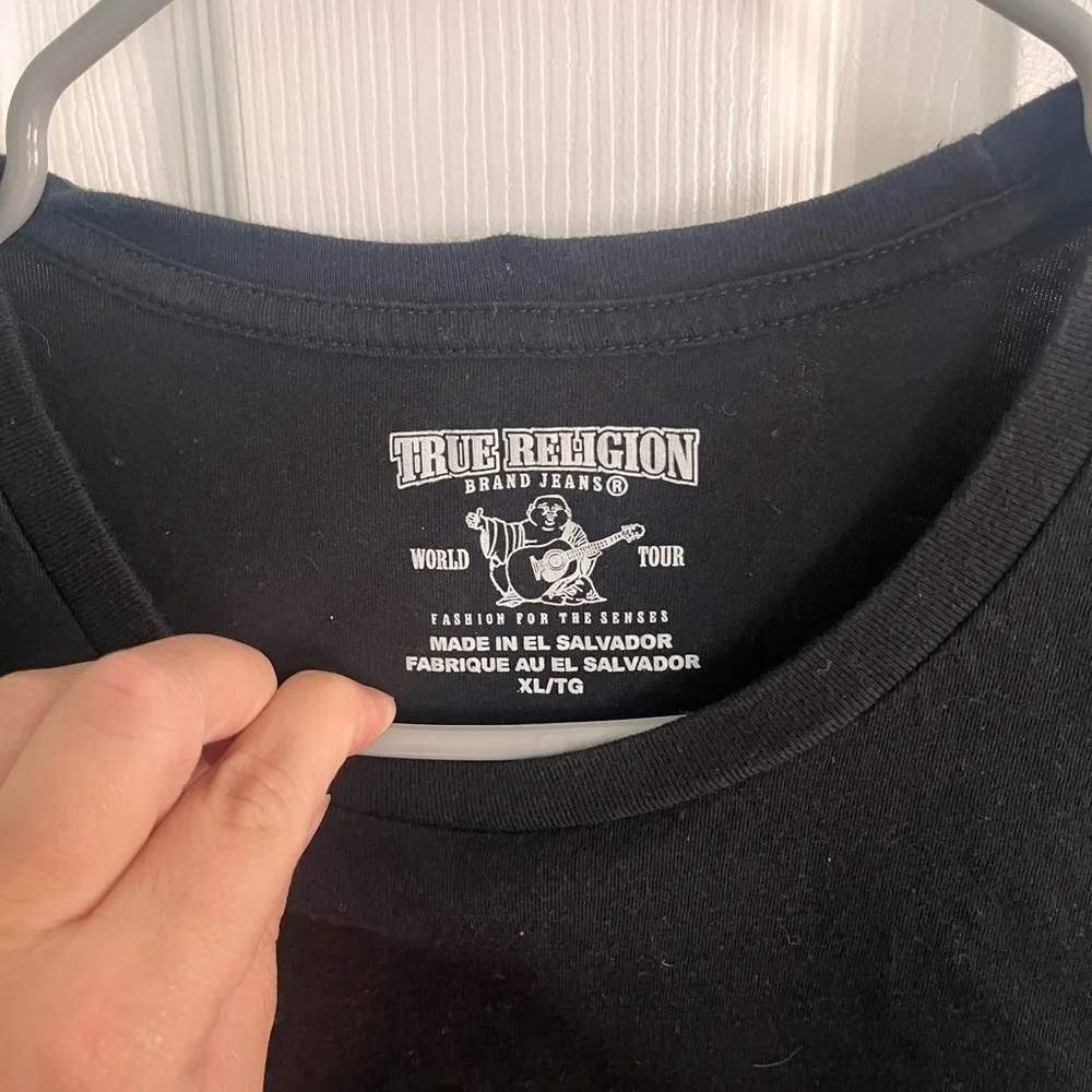 True Religion Black Tonal Buddha Tee XL
